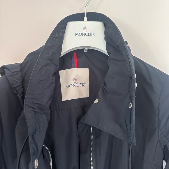 Moncler Navy Ocre Jacket Short Parka Size 1 - Picture 13 of 13